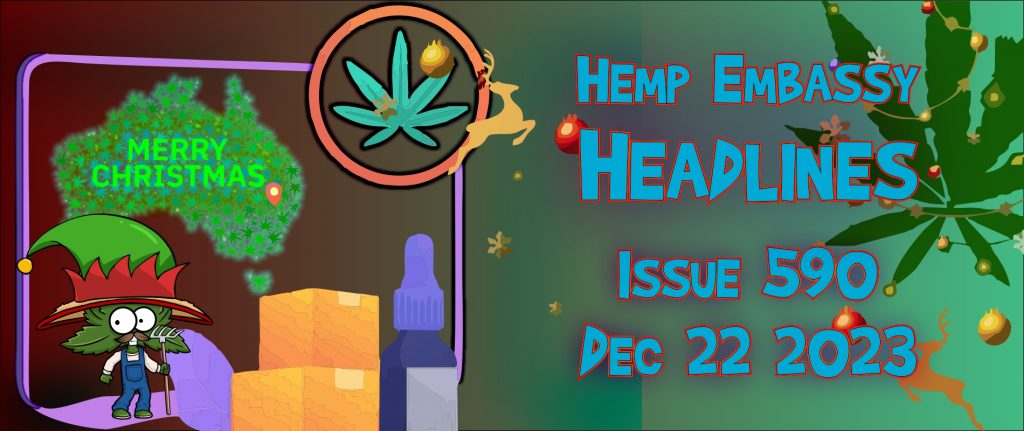 Hemp Embassy Headlines Issue 590 Dec 22 2023 Banner